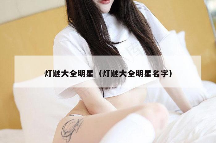 灯谜大全明星（灯谜大全明星名字）